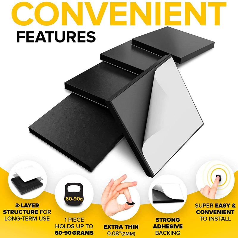 [Australia - AusPower] - Magnetic Squares - 110 Self Adhesive Magnetic Squares (Each 4/5" x 4/5") - Flexible Sticky Magnets - Peel & Stick Magnetic Sheets - Tape is Alternative to Magnetic Stickers, Magnetic Strip and Roll 