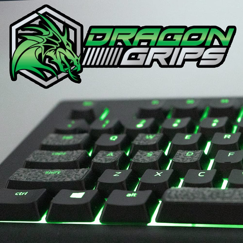 [Australia - AusPower] - Gaming Keyboard Grips Set for Backlit Keycaps Mechanical Keyboard & Gamer Mouse (Clear) Self Adhesive | Designed for Razer Redragon Logitech Corsair & All Gaming Keyboards | 35 Pc Set by Dragon Grips 