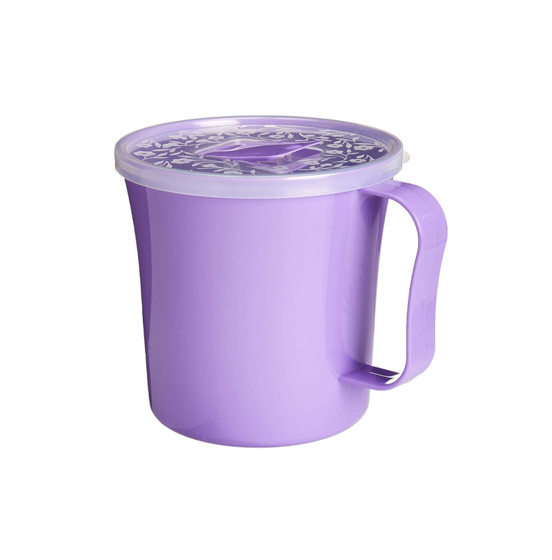 [Australia - AusPower] - Zilpoo 6 Pack - Soup Mug with Vented Lid and Handle 20 Ounce | Plastic Microwaveable Oatmeal Cereal Cup with Cover | Microwave Safe Lidded Bowl 20-Ounce 