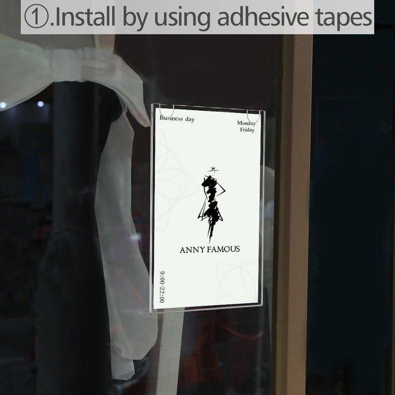[Australia - AusPower] - NIUBEE 5x7 Acrylic Wall Sign Holder Vertical, Clear Plastic Ads Frame for Paper, Bonus with 3M Tape and Mounting Screws(6 Pack) 5×7 