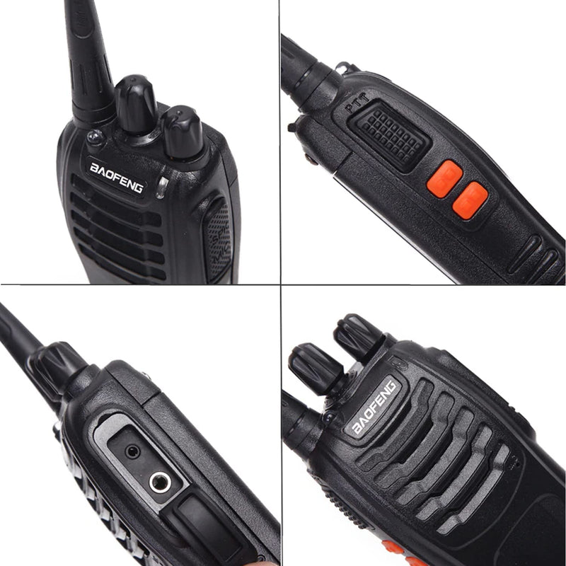[Australia - AusPower] - Walkie Talkies for Adults Long Range, Baofeng BF-888S Handheld Two Way Radios with Earpiece and Mic, Rechargeable Walkie Talkie with Li-ion Battery and Charger, Wireless Walky Talky(2 Pack) 