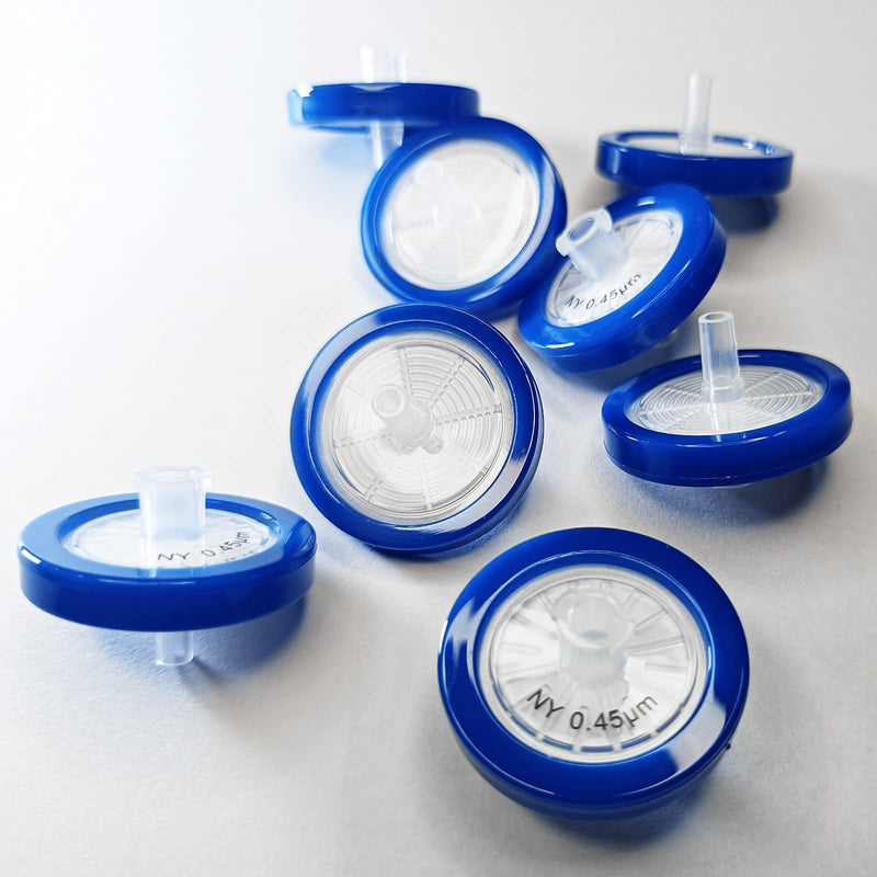 [Australia - AusPower] - Biocomma Syringe Filters Nylon 25mm Diameter 0.45um Pore Size Non Sterile Pack of 100 