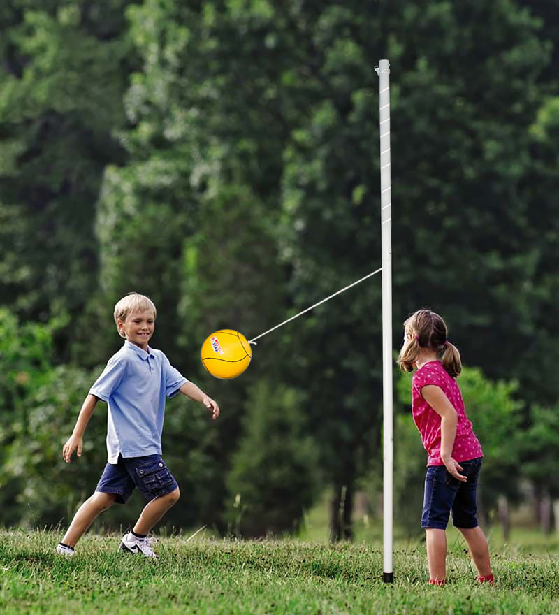 [Australia - AusPower] - Western Star Tetherball Game Set - Soft-Touch Tether Ball with Durable Attached Rope - Indoor, Outdoor, Yard, Beach Play - Easy Attach & Play - Classic Family Game for Kids 