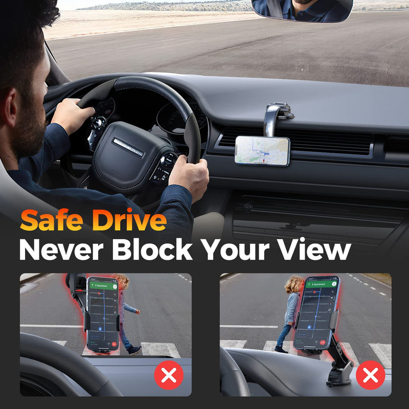 [Australia - AusPower] - Magnetic Phone Mount for Car Dashboard, [Military-Grade Super Suction & Stable] Safe Driving View [Super Strong Magnet & Never Block View] Magnetic Car Holder for iPhone All iOS Android Phone, ADIUPUL 