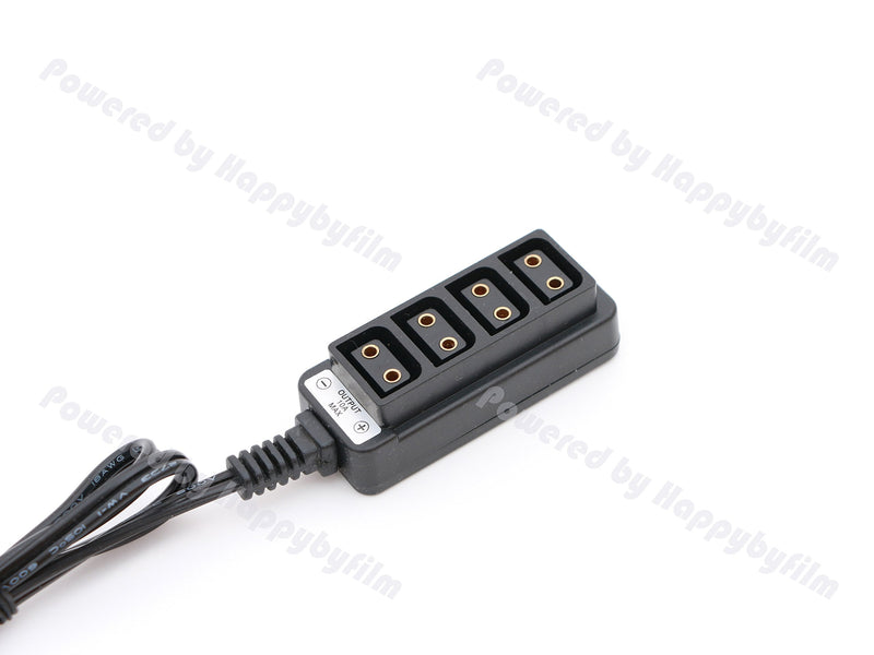 [Australia - AusPower] - Male 4pin XLR to 4 Port Female D-Tap Power Tap Hub Adapter 1.8ft Cable for Photography Power 