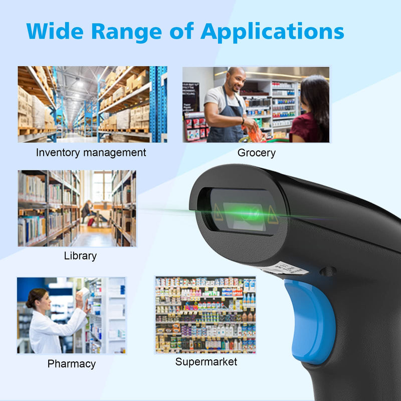 [Australia - AusPower] - REALINN USB 2D QR Barcode Scanner Wired, Automatic Handheld Code Reader Dustproof Waterproof Shockproof Plug and Play Fast and Precise for Mobile Payment, Store, Supermarket, Warehouse 