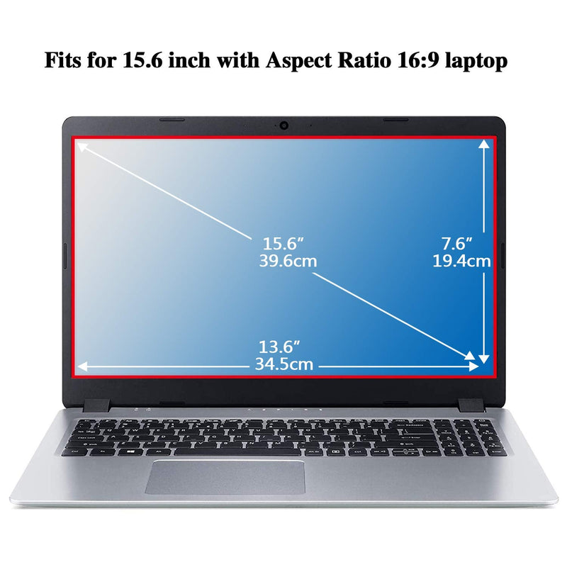 [Australia - AusPower] - 2 Pack 15.6 inch Anti Blue Light Screen Protector,Eye Protection Anti-scratch and Anti-Glare Screen Filter Film for 15.6’’ display 16:9 laptop 