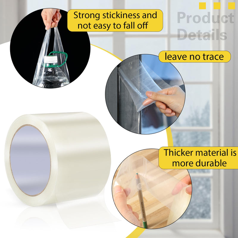 [Australia - AusPower] - Pushglossy Window Sealing Tape Weather Tape Proofing for Windows Window Tape for Winter Insulation Tape Window Film Insulation Tape for Doors Windows Shower Glass Gaps(3 inch x 26 Yard) 3 inch x 26 yard 