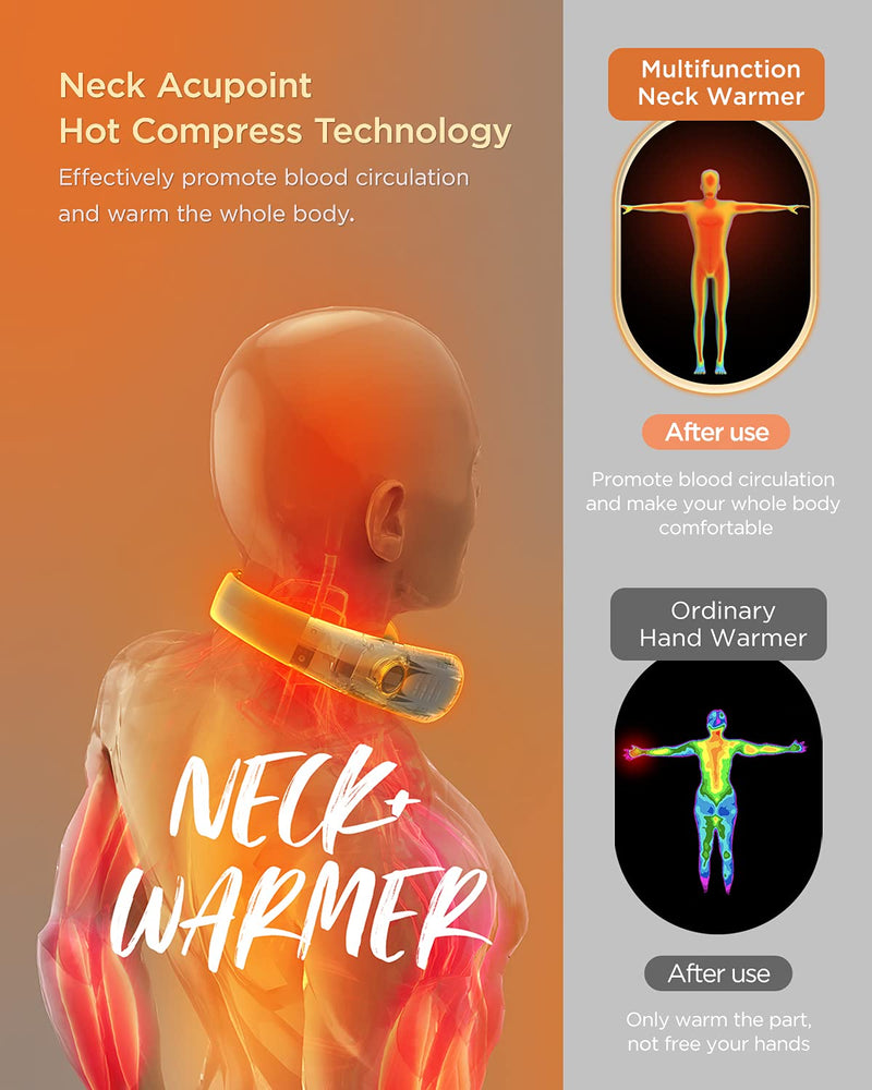 [Australia - AusPower] - ICEBIRDS Neck Warmer Rechargeable，2021 New Technology Hanging Heating Pad for Neck，8000mAh Portable Charger Power Bank， 4 Heat Settings, Heat Therapy Great for Indoor, Outdoor Sports, Warm Gifts Warm Green 
