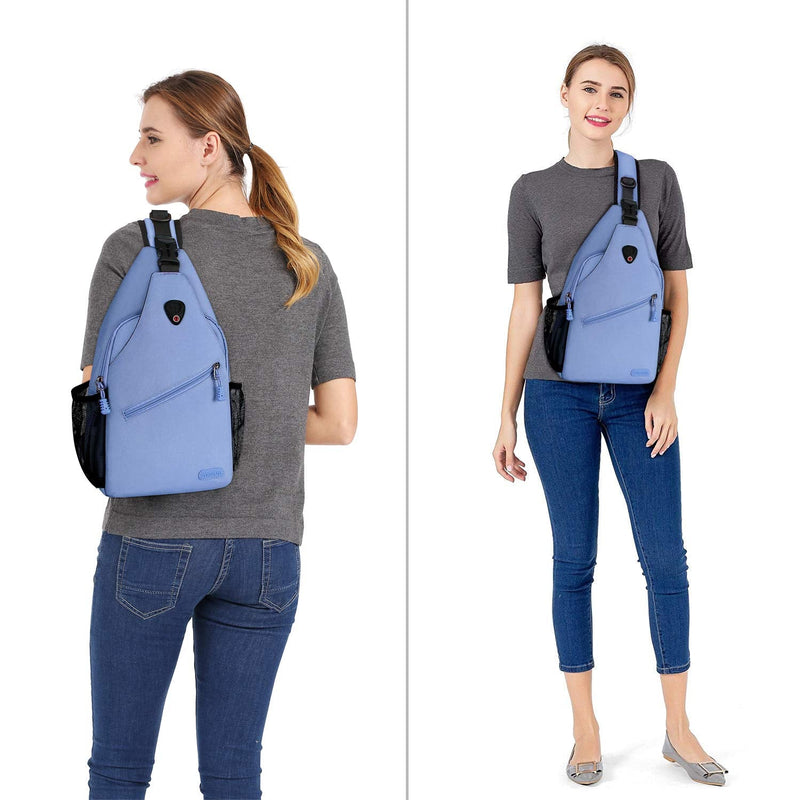 [Australia - AusPower] - MOSISO Sling Backpack, Multipurpose Crossbody Shoulder Bag Travel Hiking Daypack Airy Blue 