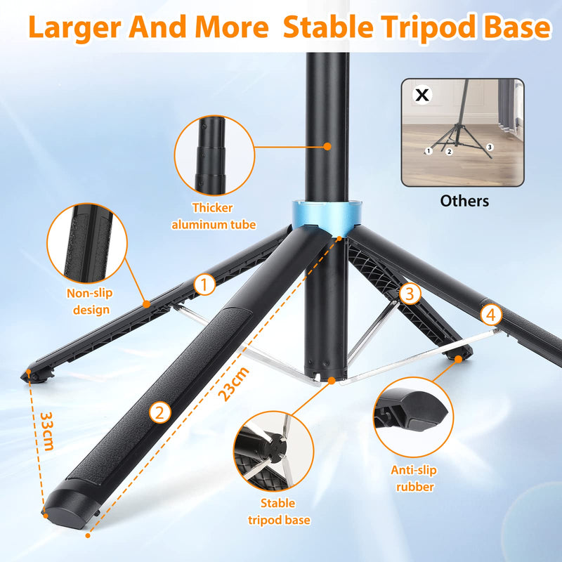[Australia - AusPower] - Eocean 71" Tall Selfie Stick Tripod Quadripod with Remote & Video Balance Handle, Aluminum Alloy Extendable Cell Phone Tripod Stand, Travel Tripod Phone Holder Compatible with iPhone/Android/GoPro 