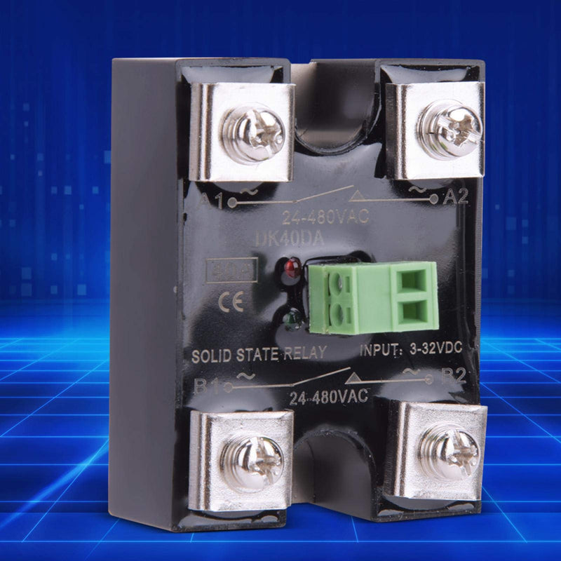 [Australia - AusPower] - BERM Solid State Relay, Single Channel DC Control & Dual Channel AC Control SSR Relay 24-480VAC (BERM-DK40DA) BERM-DK40DA 