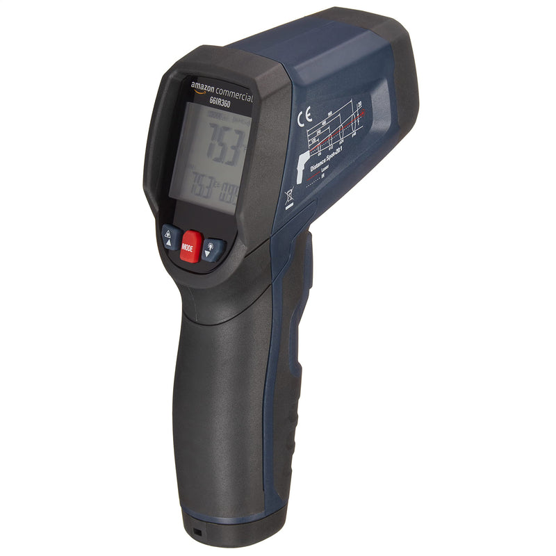 [Australia - AusPower] - AmazonCommercial Heavy Duty Infrared Thermometer with circle laser, Double mould, Type K Probe, Adjustable Emmissivity 