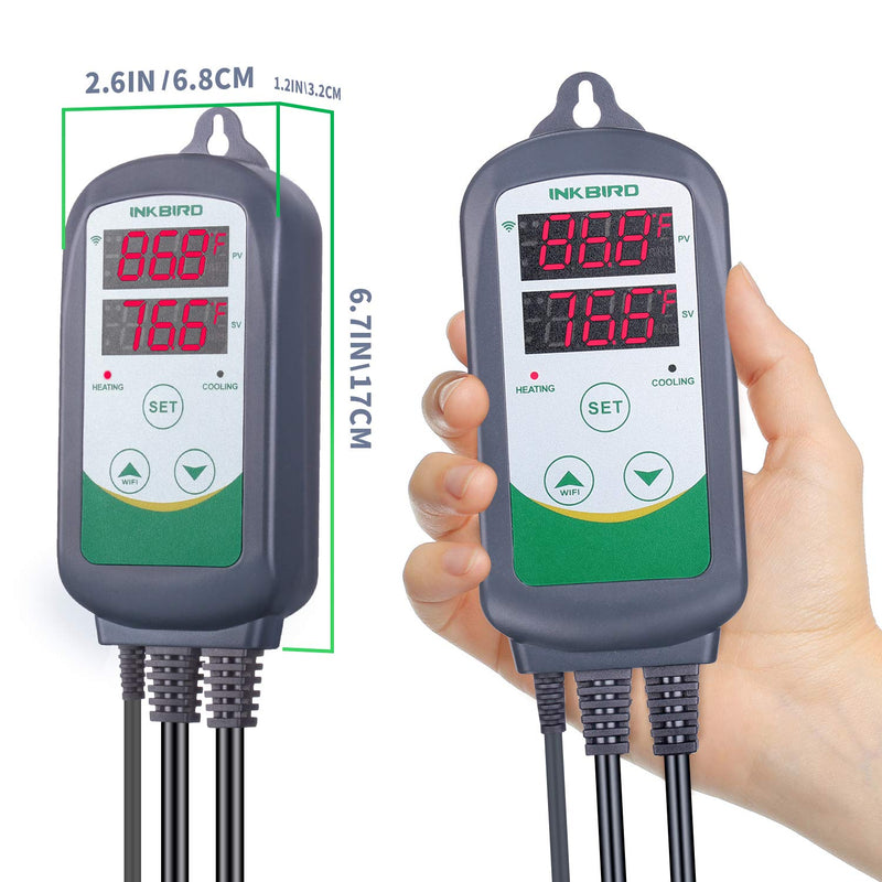 [Australia - AusPower] - Inkbird WiFi ITC-308 Digital Temperature Controller Thermostat Remote Monitoring Controlling Home Brewing Fermentation Breeding Incubation Greenhouse 