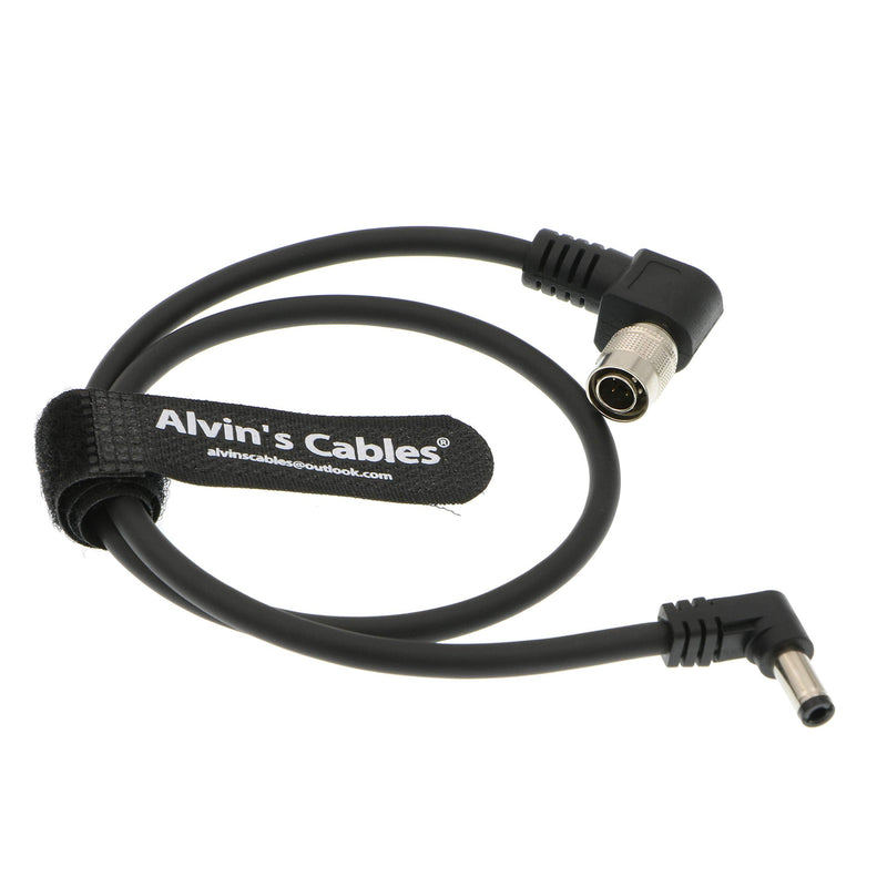 [Australia - AusPower] - Alvin's Cables 4 Pin Hirose Male to DC Jack Power Cable for Sound Devices 633/644/688 Zoom F8 Blackmagic Cinema Camera 4K 45cm Right angle 4 pin 