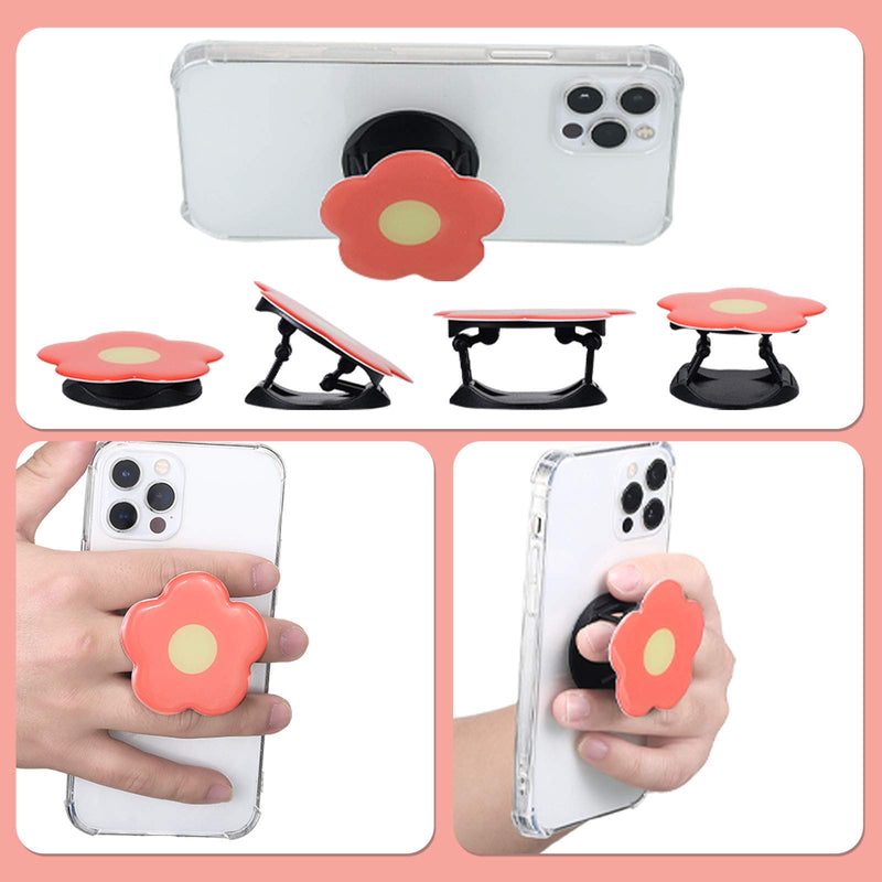 [Australia - AusPower] - 3 Pieces Phone Grip Holder Flower Collapsible Phone Holder Self-Adhesive Sublimation Phone Holders for Smartphone and Tablets 