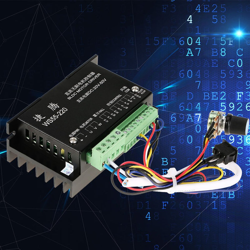 [Australia - AusPower] - WS55-220 Motor Driver Controller DC 48V 500W CNC Brushless Spindle BLDC Motor Driver Controller 