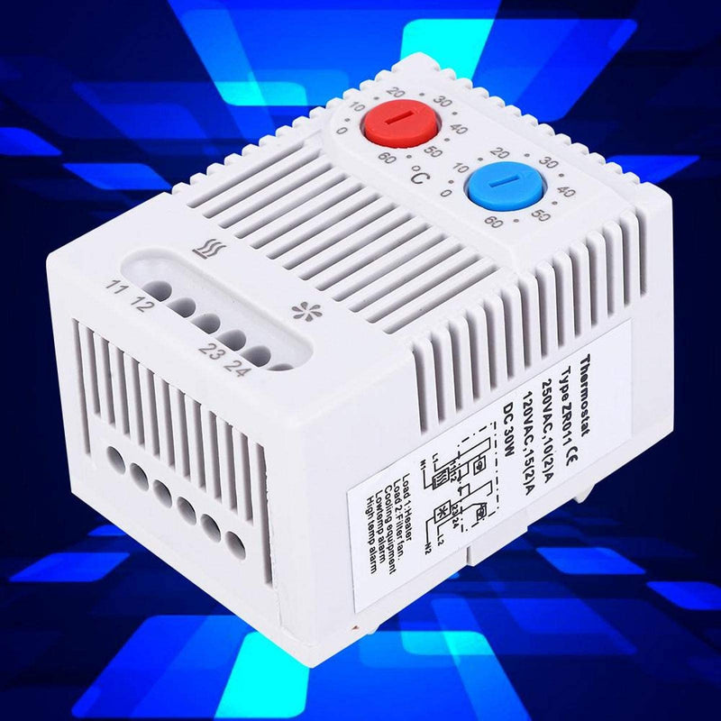 [Australia - AusPower] - ZR011 Temperature Switch, IP20 Thermostat Open/Close Adjustable Thermostat Temperature Controller Switch(ZR011) 