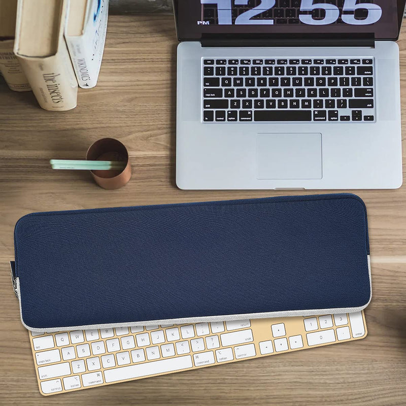 [Australia - AusPower] - Keyboard Case Sleeve Bag for 2022 Mac Studio/Apple iMac 24 inch 2021 Magic Wireless Keyboard with Touch ID and Numeric Keypad A2520/Magic Keyboard MQ052LL/A A1843, Magic Keyboard Protector-Navy Blue Magic Keyboard with Numeric Keypad Navy Blue 