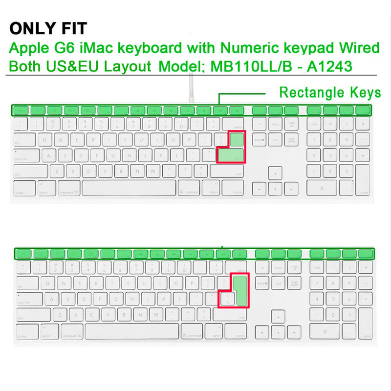[Australia - AusPower] - MMDW English Silicone Premiere Pro CC Shortcuts Hotkey Keyboard Cover Skin for iMac G6 MB110LL/B MB110LL/A A1243 Keyboard with Numeric Keypad NumberPad(US and EU Version) 