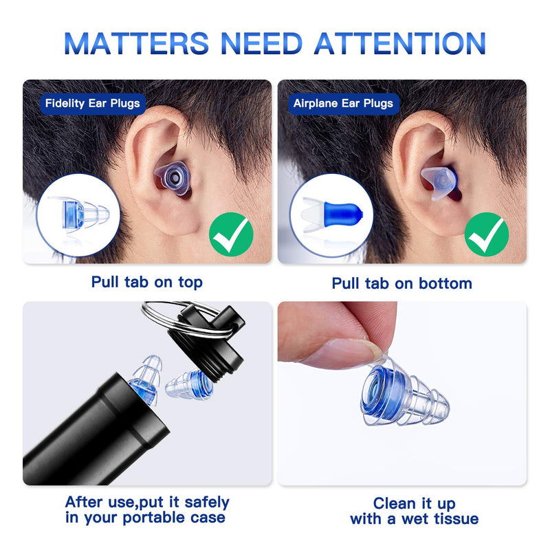 [Australia - AusPower] - SureFire EP4 Sonic Defenders Plus filtered Earplugs, triple flanged design, reusable, Black, Medium 