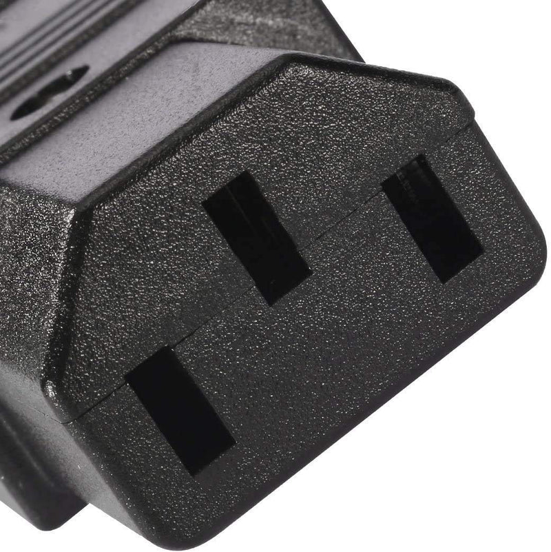 [Australia - AusPower] - IEC320 C14 Male + C13 Female Inline Adapter Plug Power Socket Connectors 3 Pins Terminals Panel Mount,AC 250V 10A (3 Pairs) 