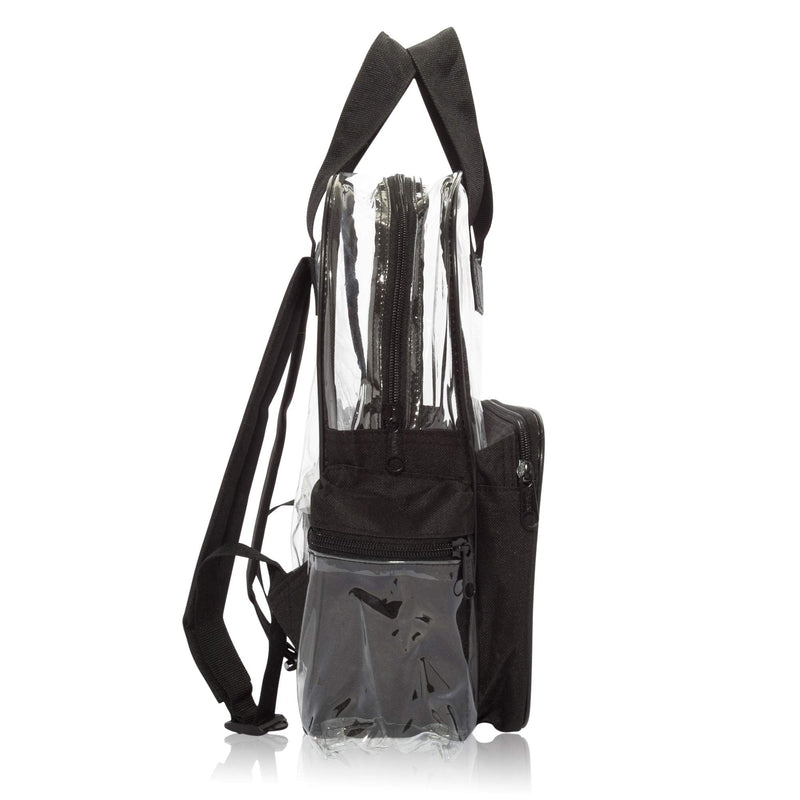 [Australia - AusPower] - DALIX Small Clear Backpack Bag in Black 