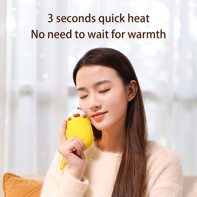 [Australia - AusPower] - MEYHLEEYA Cartoon Duck Hand Warmer Rechargeable Mini USB Portable Power Bank 4000mAh Bothside Quick Heat for Outdoor Sports, Camping, Golf, Fishing, Ideal 8000mah 