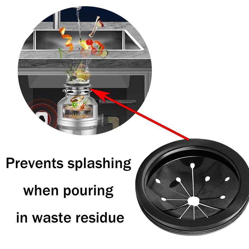 [Australia - AusPower] - 3 Inch Garbage Disposal Splash Guard Collar Sink Garbage Disposal Splash Guard Sink Stopper Universal Rubber Food Waste Disposer for Whirlaway, Waste King, Sinkmaster and GE Models Type-C Convertor 