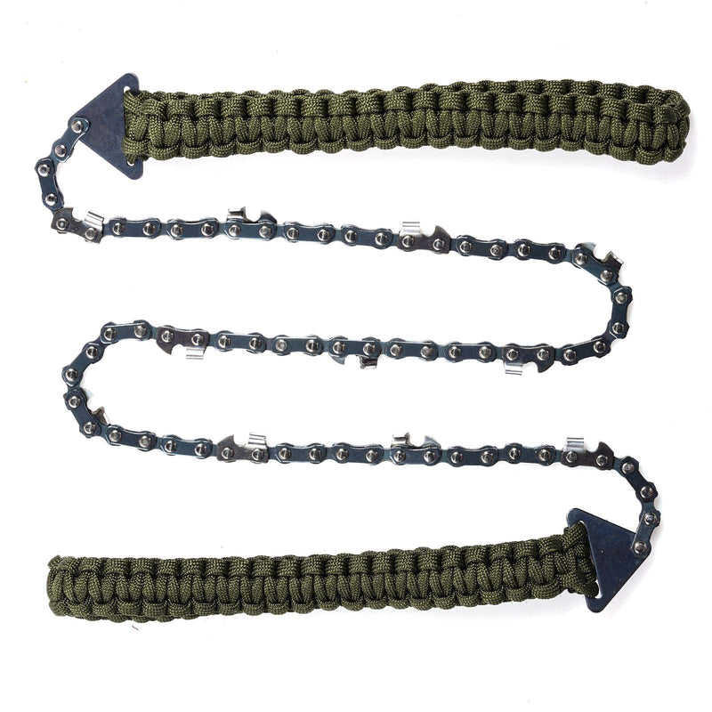 [Australia - AusPower] - Pocket Chainsaw with Paracord Handle, Folding Chain Hand Saw, Emergency Outdoor Survival Gear for Camping, Hunting, Hiking, Cutting Wood & Tree(26 inches -11teeth) 