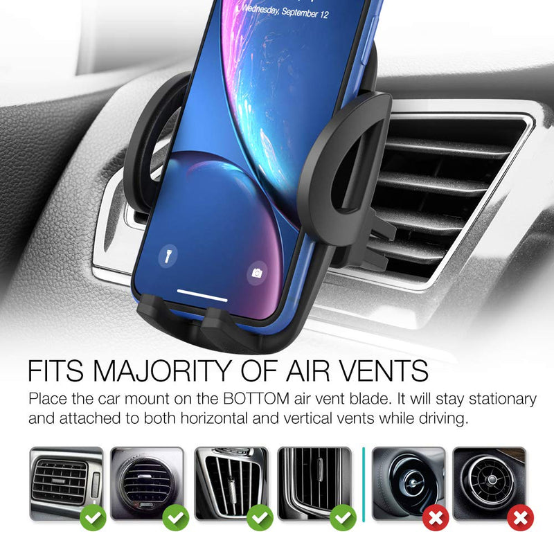 [Australia - AusPower] - XDesign Air Vent Car Mount Premium Universal Phone Holder Cradle Compatible with iPhone 12 Pro Max 11 Pro iPhone XR SE 2020 8 Plus 7 6s 6 Galaxy S20 S10 S9 Plus,Note 20 10,Pixel,LG & Other Smartphone 