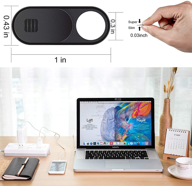[Australia - AusPower] - Natipo Laptop Camera Cover Slide, Upgrade Ultra-Thin Webcam Cover Slide Compatible for Laptop Table Apple MacBook iPad Pro iMac Cell Phone,Camera Cover Slide-Protect Your Privacy Security(3-Pack) 