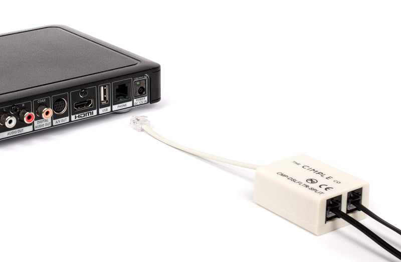 [Australia - AusPower] - 2 Wire, 1 Line DSL Filter, with Built in Splitter - for Removing Noise and Other Problems from DSL Related Phone Lines 1 Pack Ivory 