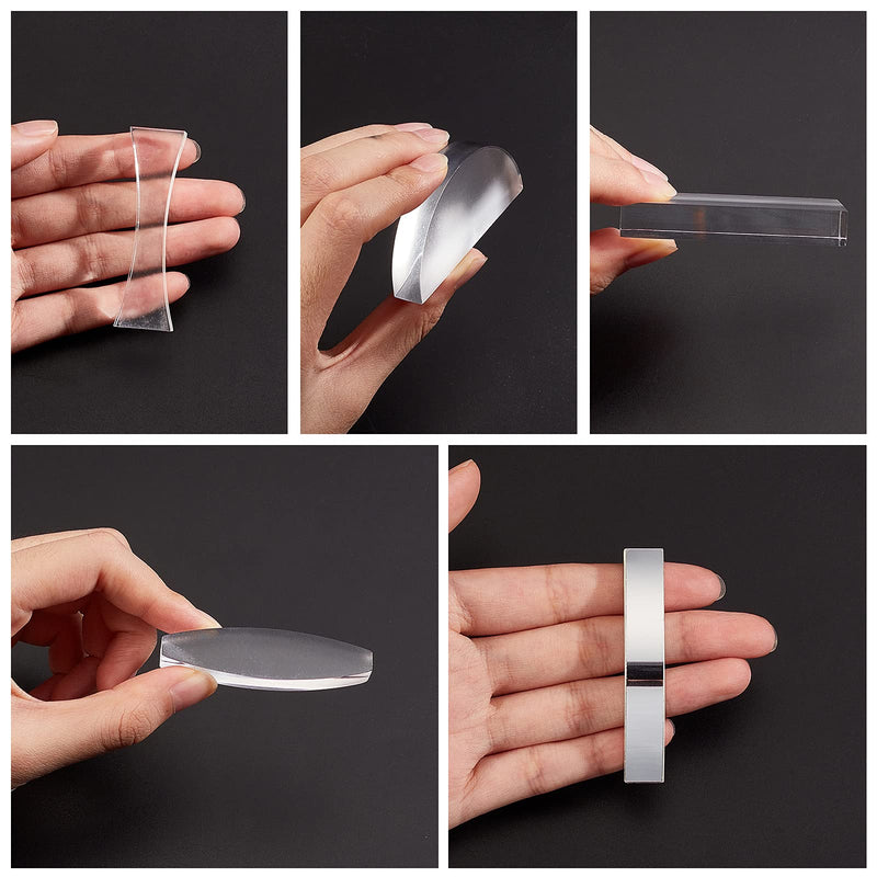[Australia - AusPower] - AHANDMAKER 5 Pcs Physical Optical Experiment Set, Acrylic Lens and Prism All Faces Fully Polished for Lab Supplies Physics Teaching (Double Concave, Double Convex, Rectangle, Semicircle) 