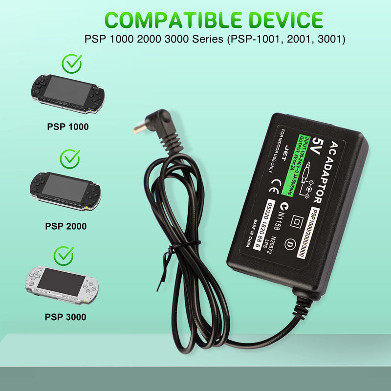 [Australia - AusPower] - PSP Charger, Replacement AC Adapter Power Supply Wall Charger Compatible with Sony PSP-110 PSP-1001 PSP 1000 / PSP Slim & Lite 2000 / PSP 3000 