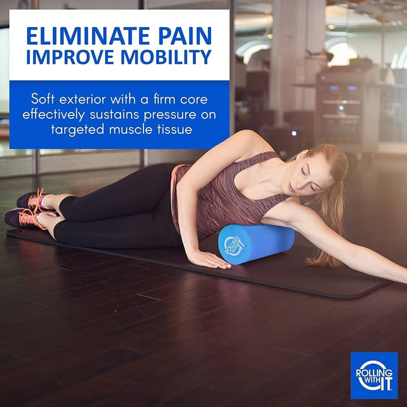 [Australia - AusPower] - Therapeutic Grade Premium EVA Foam Roller - Tight Muscles Pain Relief, Best Firm High Density Foam Rollers for Exercise, Perfect Method to Melt Soreness, Eco-Friendly Back Roller - Select Size Below 13 x 6 Inch 