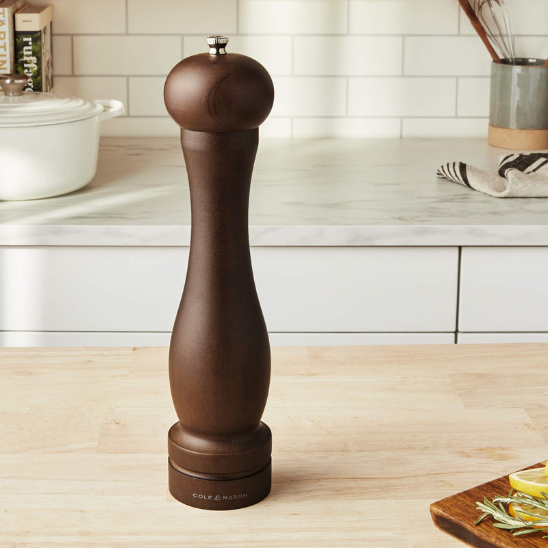 [Australia - AusPower] - Cole & Mason Capstan Pepper Grinder, 12.5- Inch, Wood Brown 