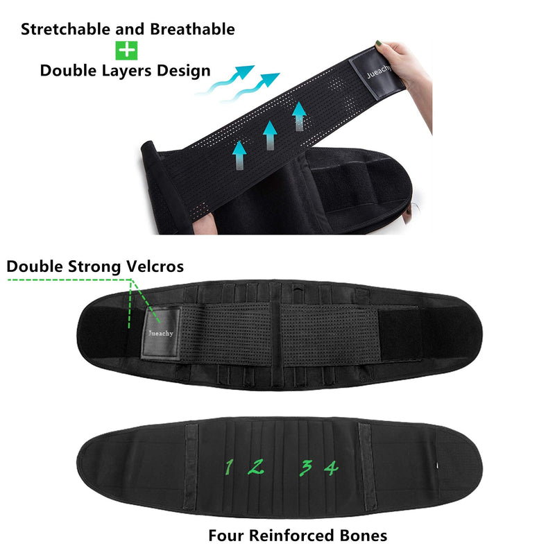 [Australia - AusPower] - Jueachy Waist Trainer for Women Breathable Waist Trimmer Belly Band Stomach Shaper for Women Small Black 