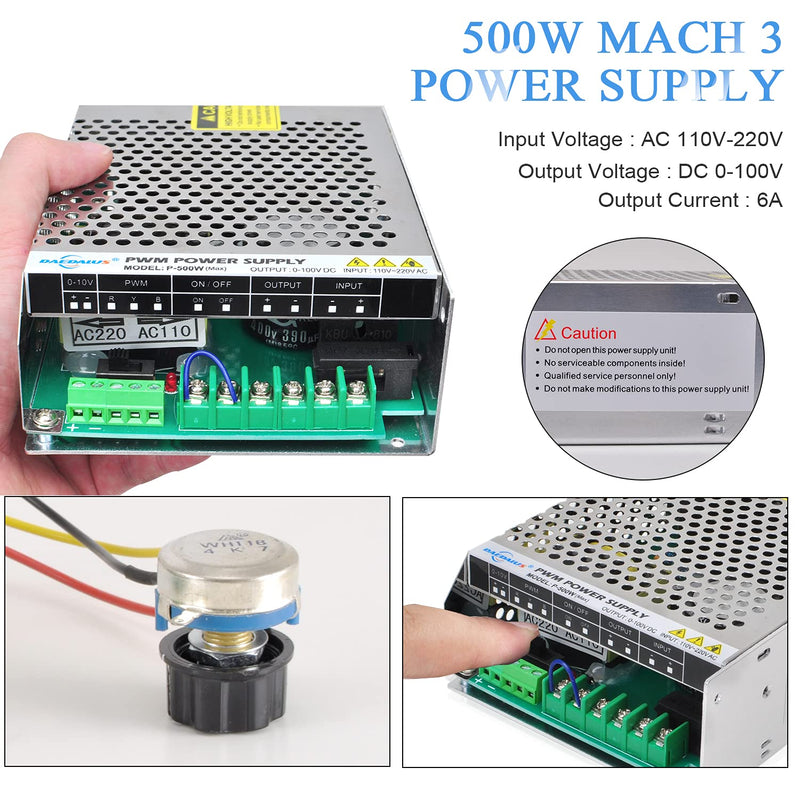 [Australia - AusPower] - Daedalus 0-100vdc PWM Power Supply Unit, Compatible with 500w Brushed Spindle Motor 0-100 vdc 