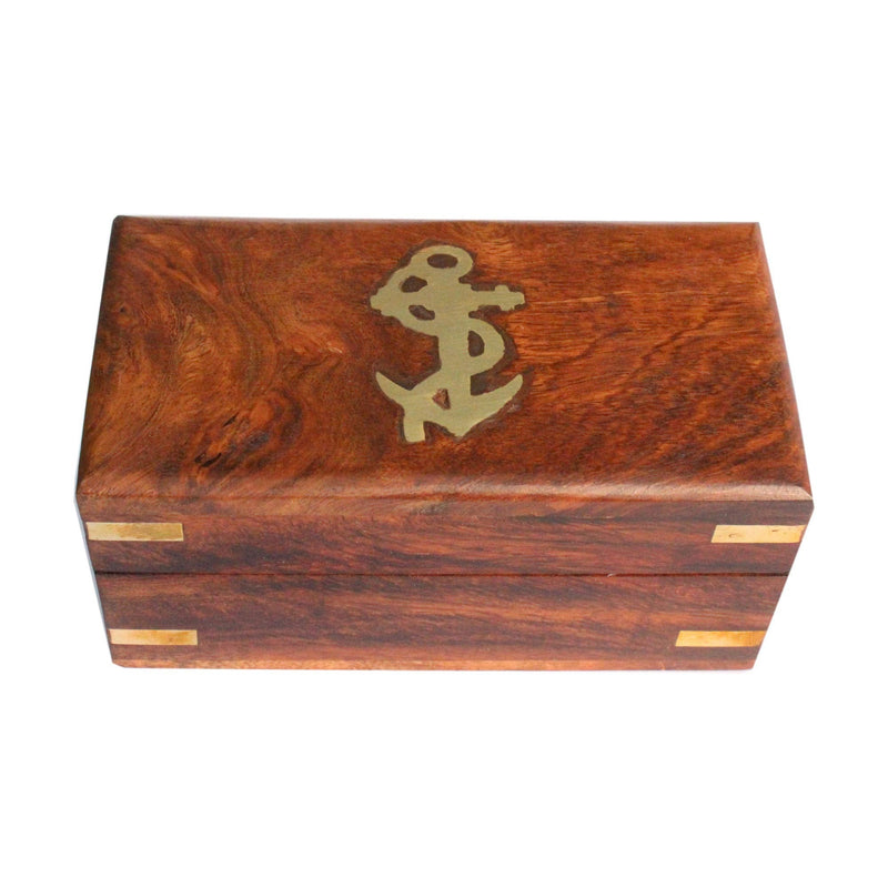 [Australia - AusPower] - Nautical Brass Spyglass Telescope with Wooden Box, Brass Pirate Brass Telescope, Spyglass Collapsible Monocular Decorative Telescope with Glass Optics for Kids (Antique Finish) Black 