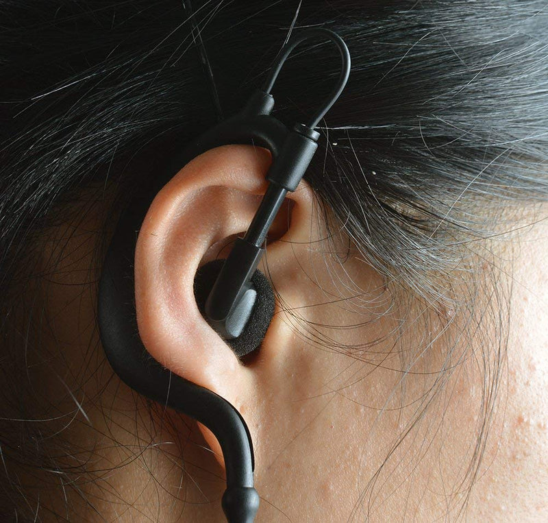 [Australia - AusPower] - 2.5mm Receiver/Listen Only Earphone HYS TC-617 G Shape Soft Flexible Ear Hook Earpiece Headset for Two-Way Radios, Transceivers and Radio Speaker Mics Jacks 