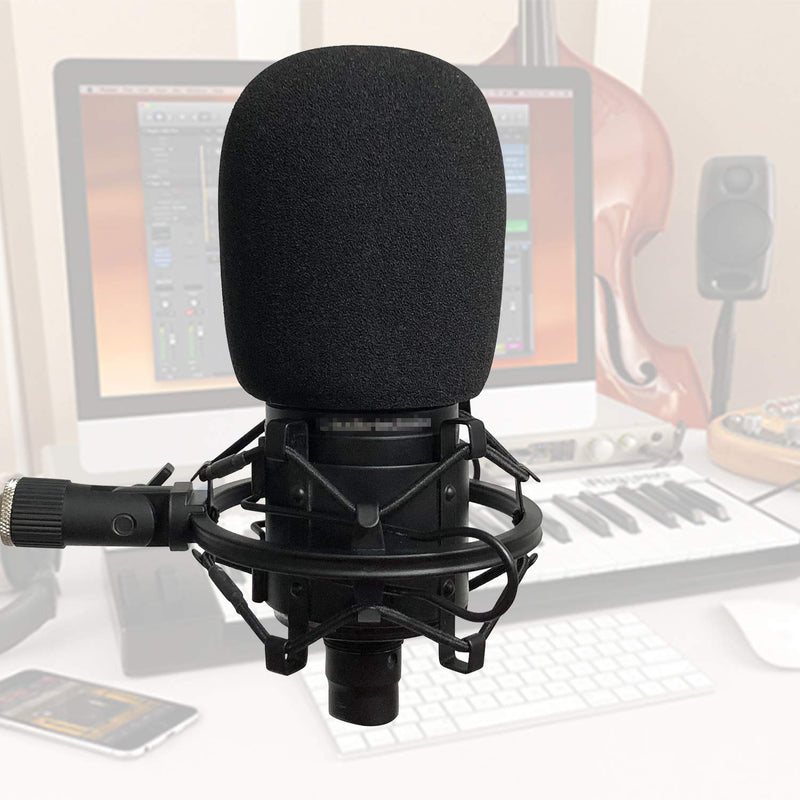[Australia - AusPower] - Boseen Universal Microphone Shock Mount, Mic Clip Holder Mount for Diameter 47mm-53mm Mic Anti Vibration Adjustable High Isolation Shock Mount black 