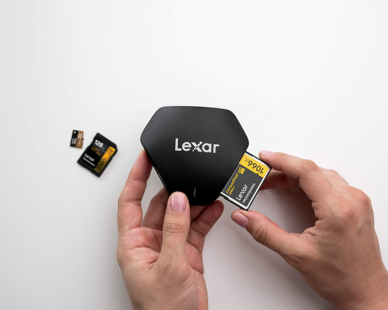 [Australia - AusPower] - Lexar Professional Multi-Card 3-in-1 USB 3.1 Reader, Supports SD, microSD and CF Cards (LRW500URBNA) 