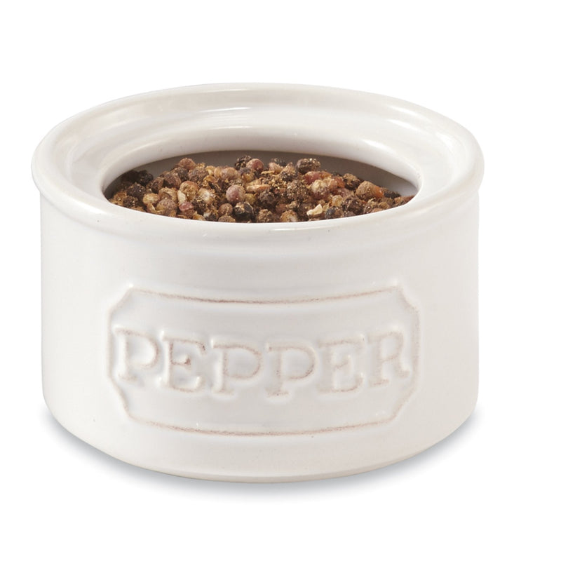 [Australia - AusPower] - Mud Pie Door Knob Salt Cellar Set, White 