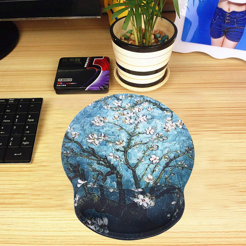 [Australia - AusPower] - Mouse Pads for Computers Van Gogh Ergonomic Memory Foam Nonslip Wrist Support-Lightweight Rest Mousepad for Office,Gaming,Computer, Laptop & Mac,Pain Relief,at Home Or Work 