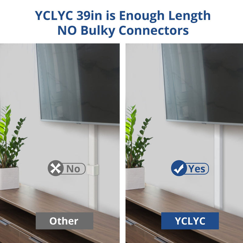 [Australia - AusPower] - YCLYC TV Cable Hider - 39" Long Cord Cover, Cord Organizer Wall TV Wire Hider, Large Capacity Black Cord Hider, Hide Cables Wall Mount TV,Wire Concealer Wire Hider - W2in*H0.7in L39in X-Large 
