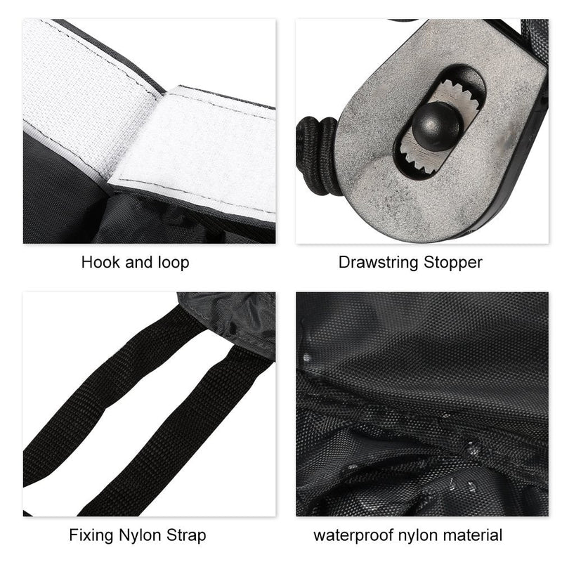[Australia - AusPower] - Dilwe Kayak Spray Skirt Outdoor Waterproof Adjustable Nylon Water Sports Boat Deck Surf Cover Accessories Black 