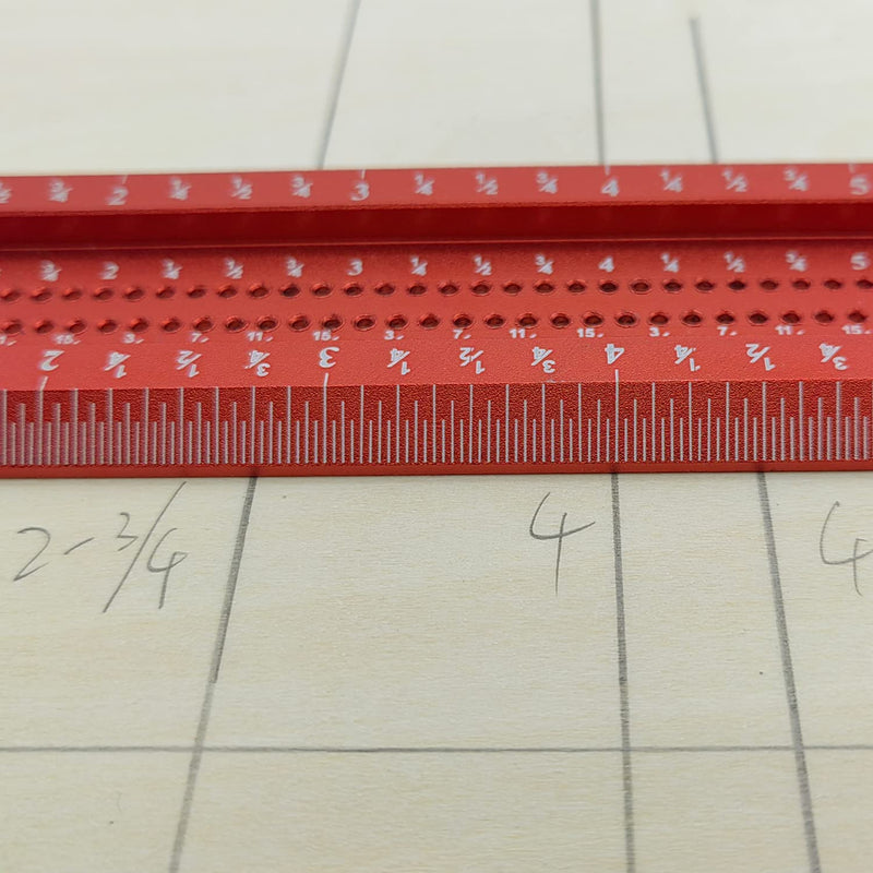 [Australia - AusPower] - ACEgoes Woodworking Scriber T-Square Ruler 8in, Architect Ruler for Carpenter Work, Layout and Measuring Tools 
