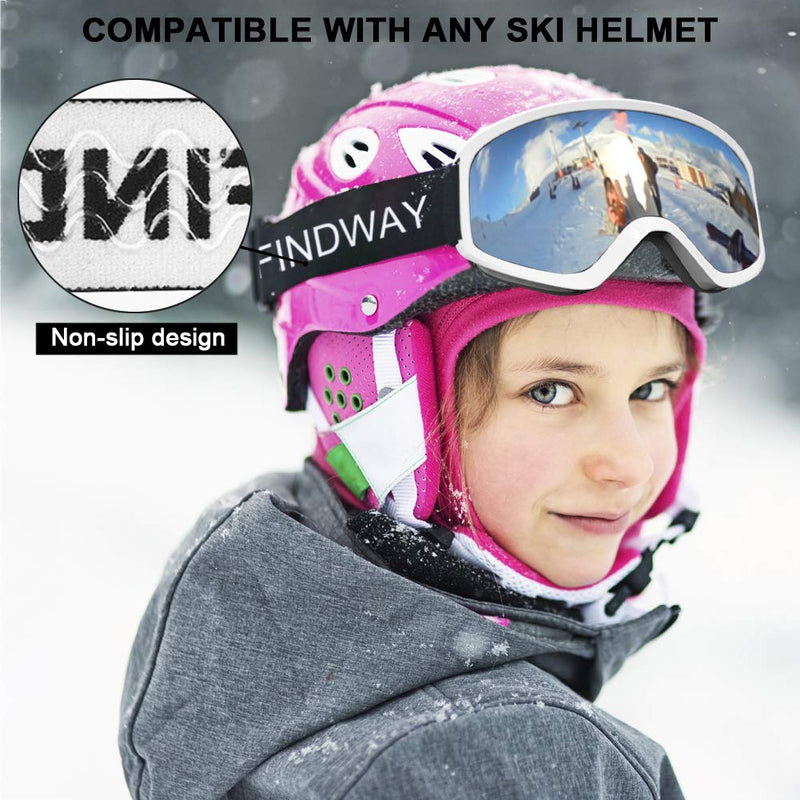 [Australia - AusPower] - findway Kids Ski Goggles, Kids Snow Snowboard Goggles for Boys Girls Youth OTG 