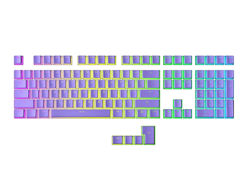 [Australia - AusPower] - Ranked Pudding PBT Keycaps | 112 Double Shot Translucent ANSI US & ISO Layout | OEM Profile for RGB Mechanical Gaming Keyboard (Lavender) 112 Keys Lavender 
